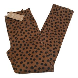 Madewell 10” high -rise polka  dots skinny jeans